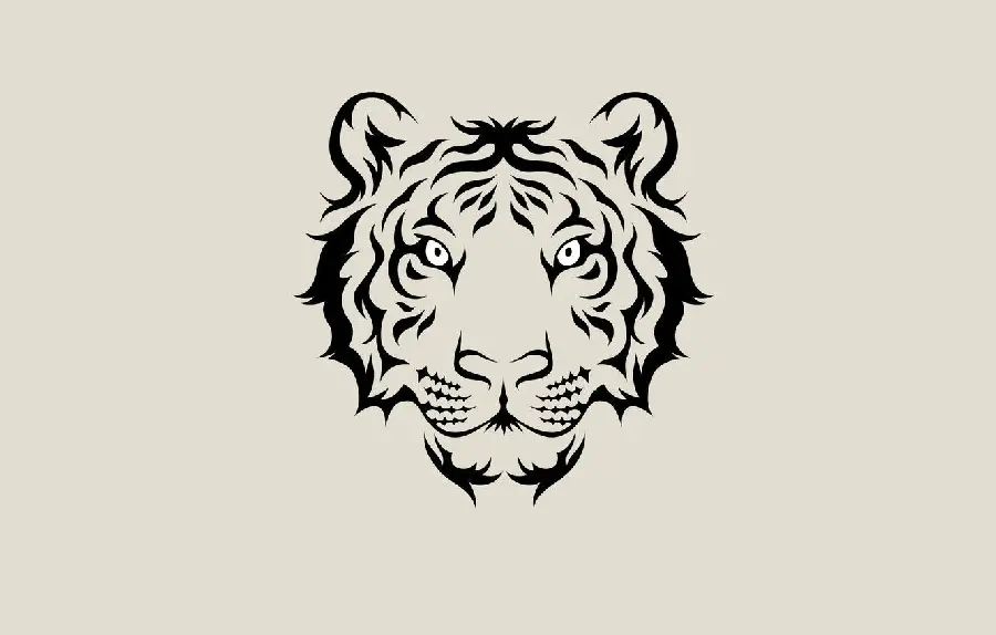 Magical Tiger Vector with Bright Background for 8K Pixel Print