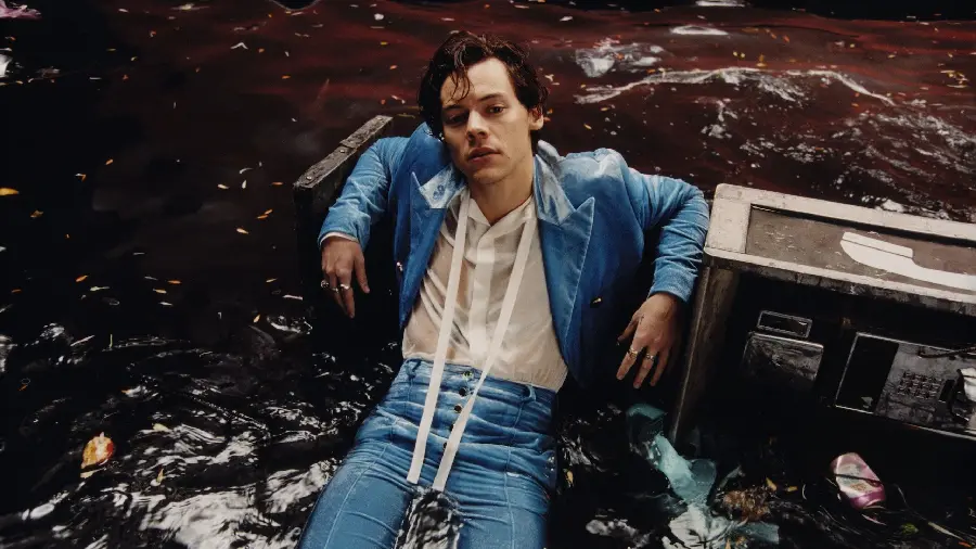 8k art photo of Harry Styles, the young and famous singer