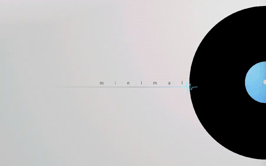 The most beautiful minimalist gray poster from the gramophone record