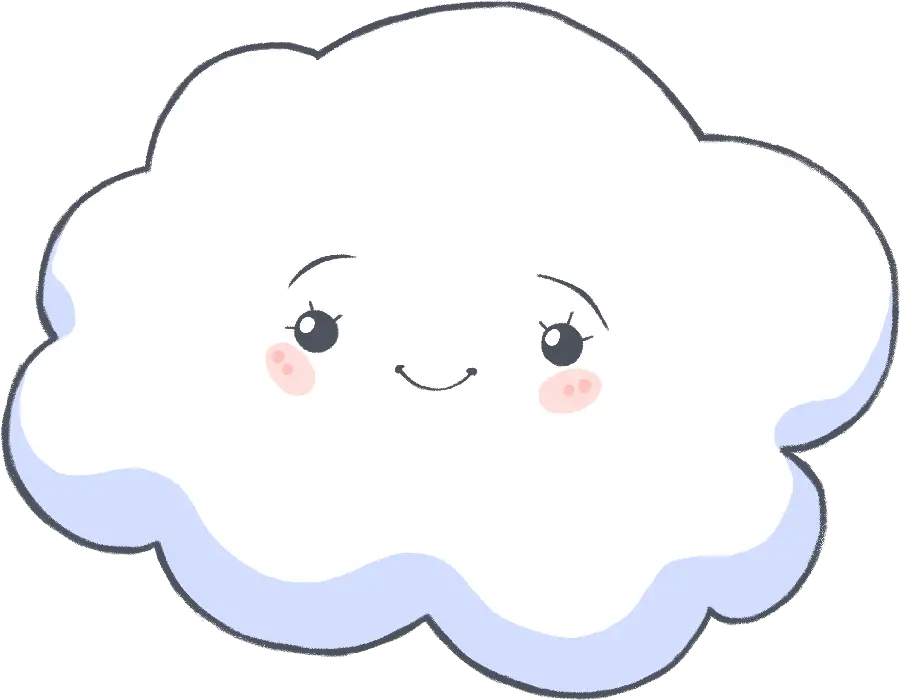 Cute White Cloud Image with a Beautiful Smile