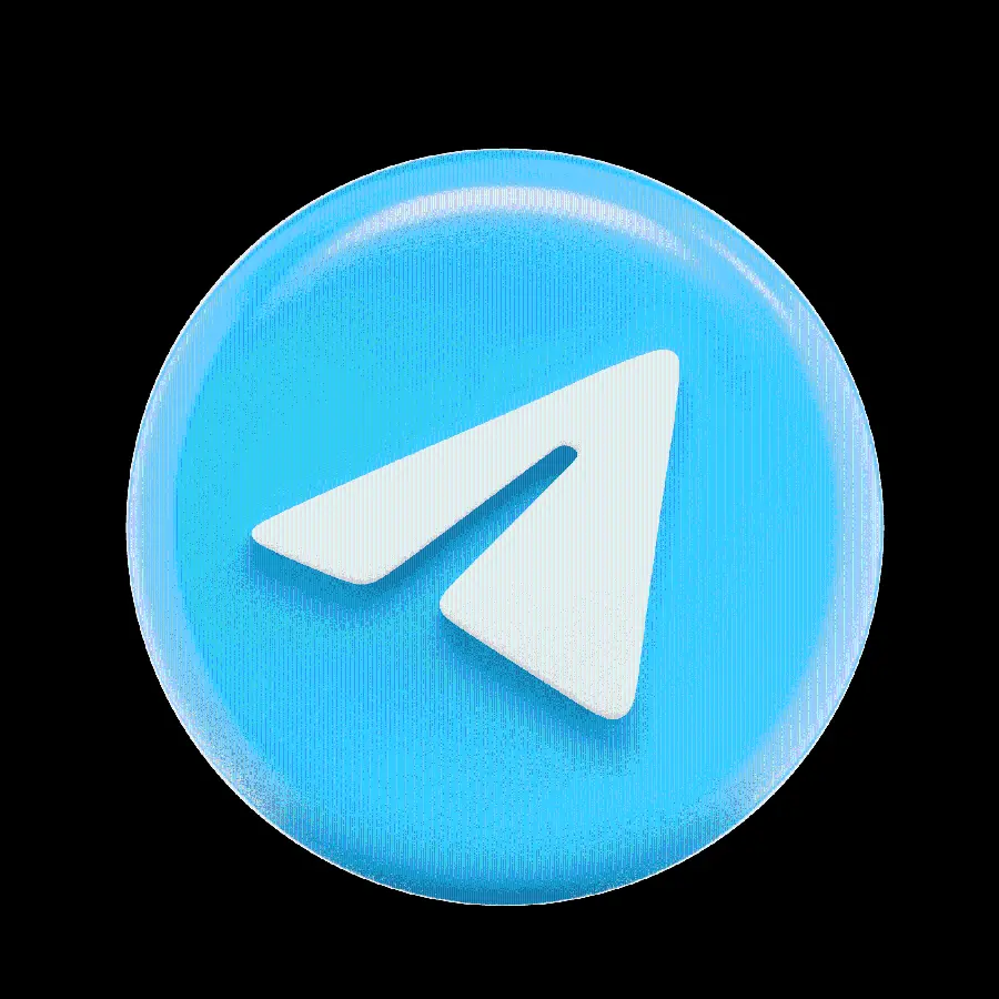Download Telegram icon without background with interesting design