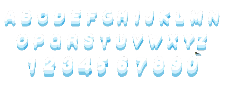 English Letters Picture 3D Design