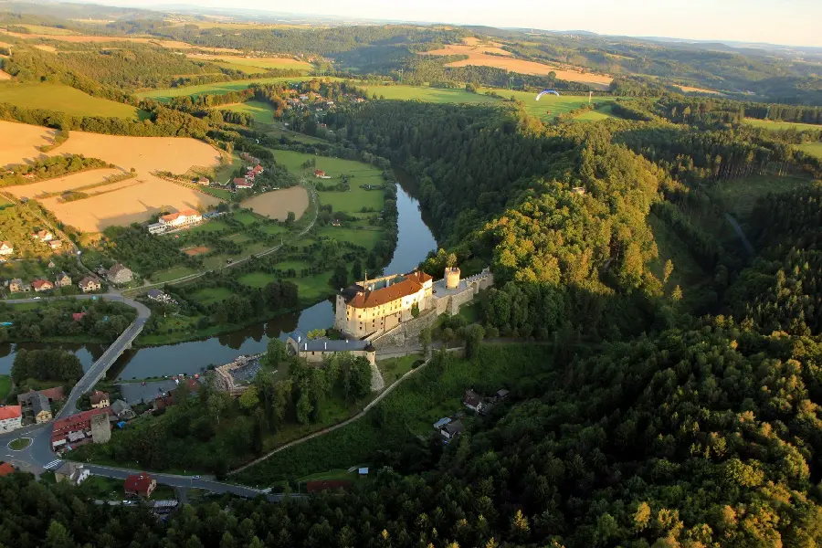 Aerial photo of the Czech Republic village