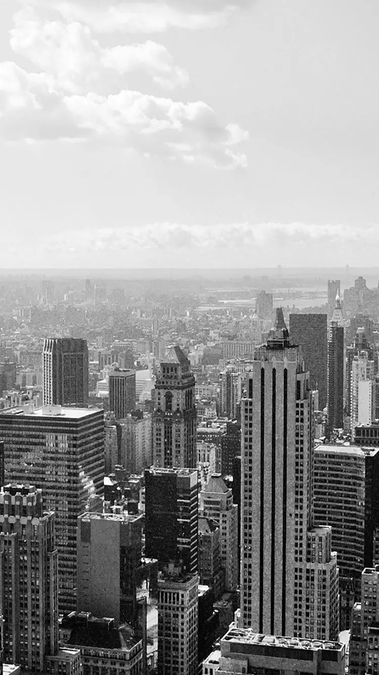 Black and white background photo for Android phone with modern city design