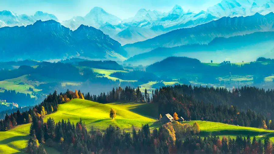 FrameExciting from the best nature in the world with a layered view of the mountains