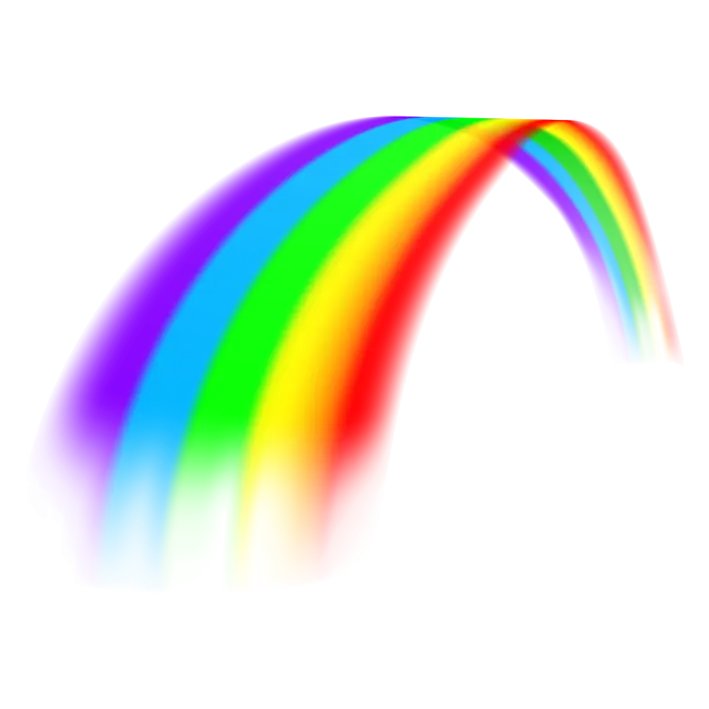 Curved rainbow photo from the side with High Quality