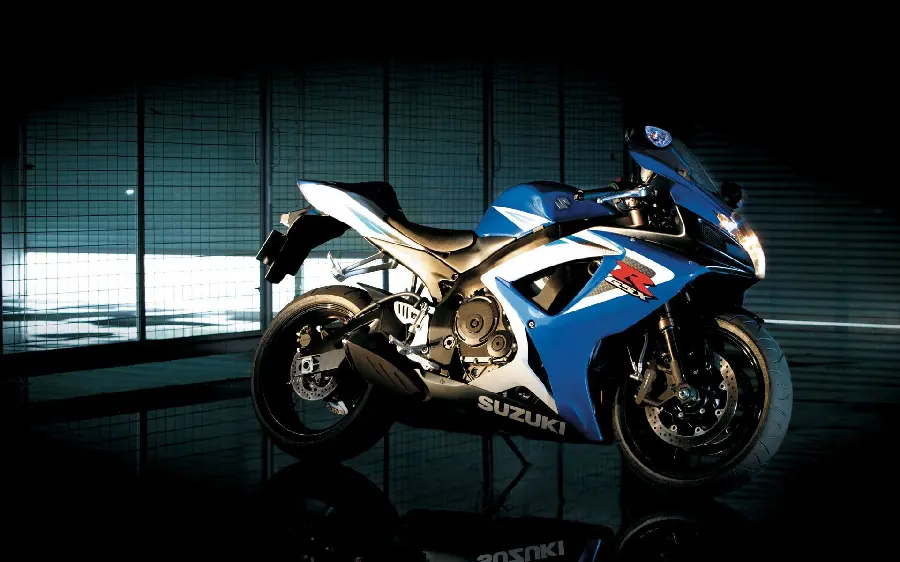 Blue Sporty Motorcycle Wallpaper