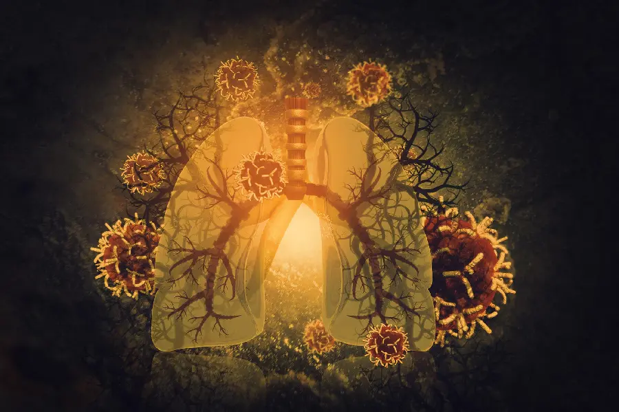 Interesting background of human lungs