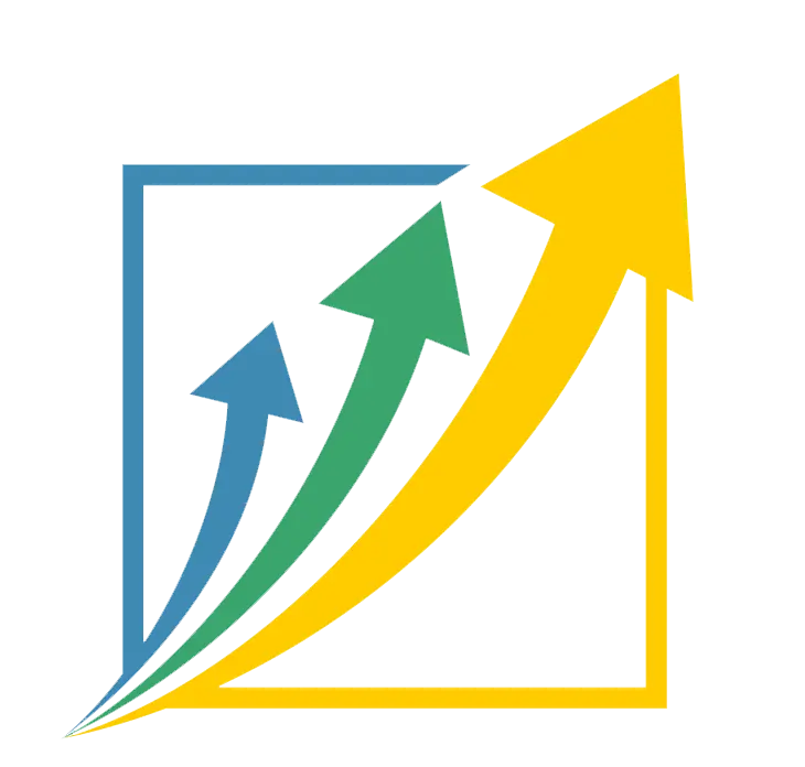 Square house with arrow and arrow pointing up for use in PNG poster