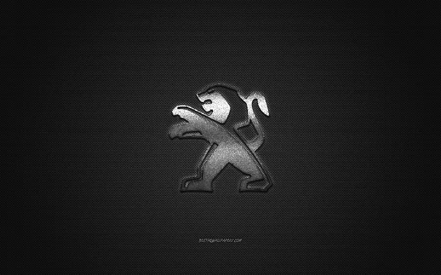Black photo of Peugeot logo
