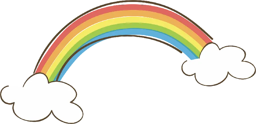 Download high quality rainbow and cloud png image