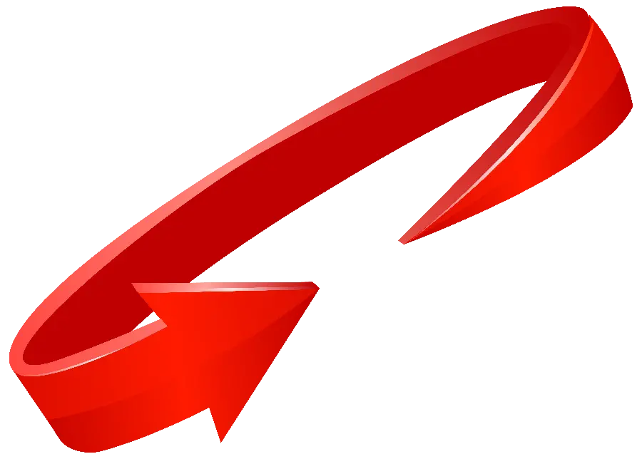 Red rotating arrow with Full HD quality