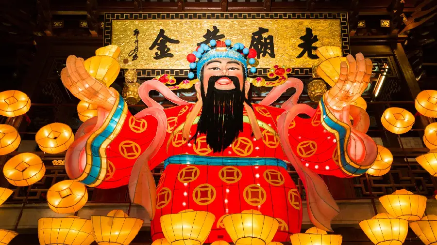 Funny Chinese King Painting for Mac OS X Background