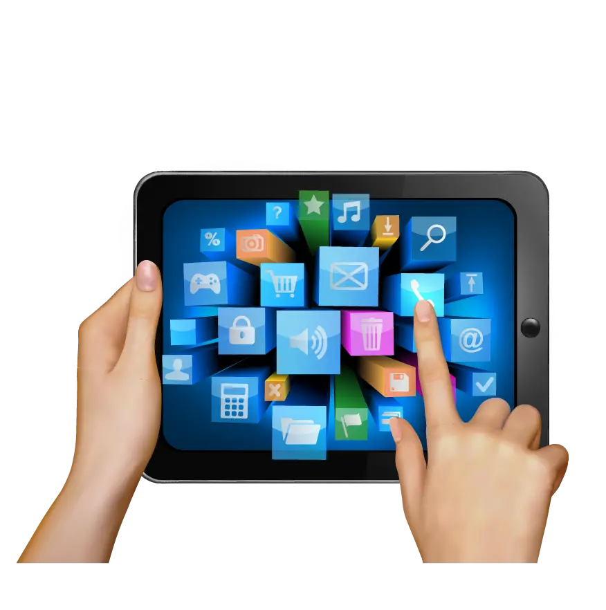 Free download of a photo of working with a smart tablet for the site