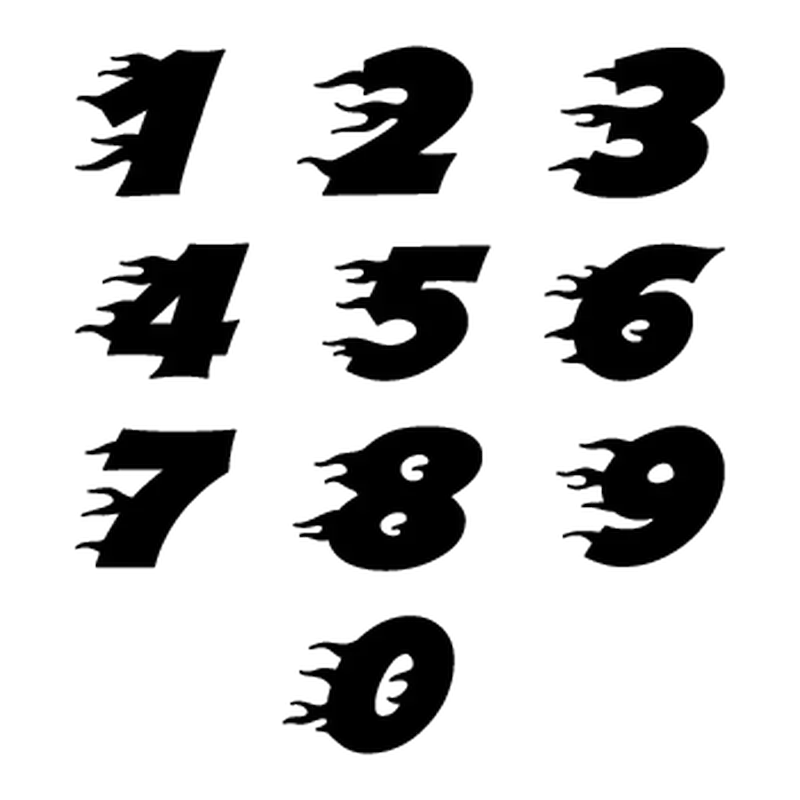 Black Mathematical Numbers with Special Font