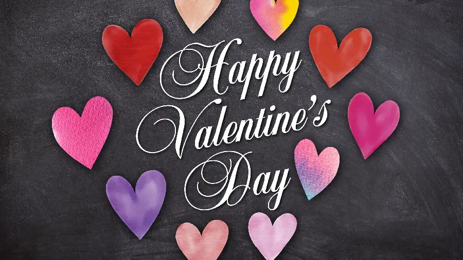 Beautiful Happy Valentines Day photo for postcard printing