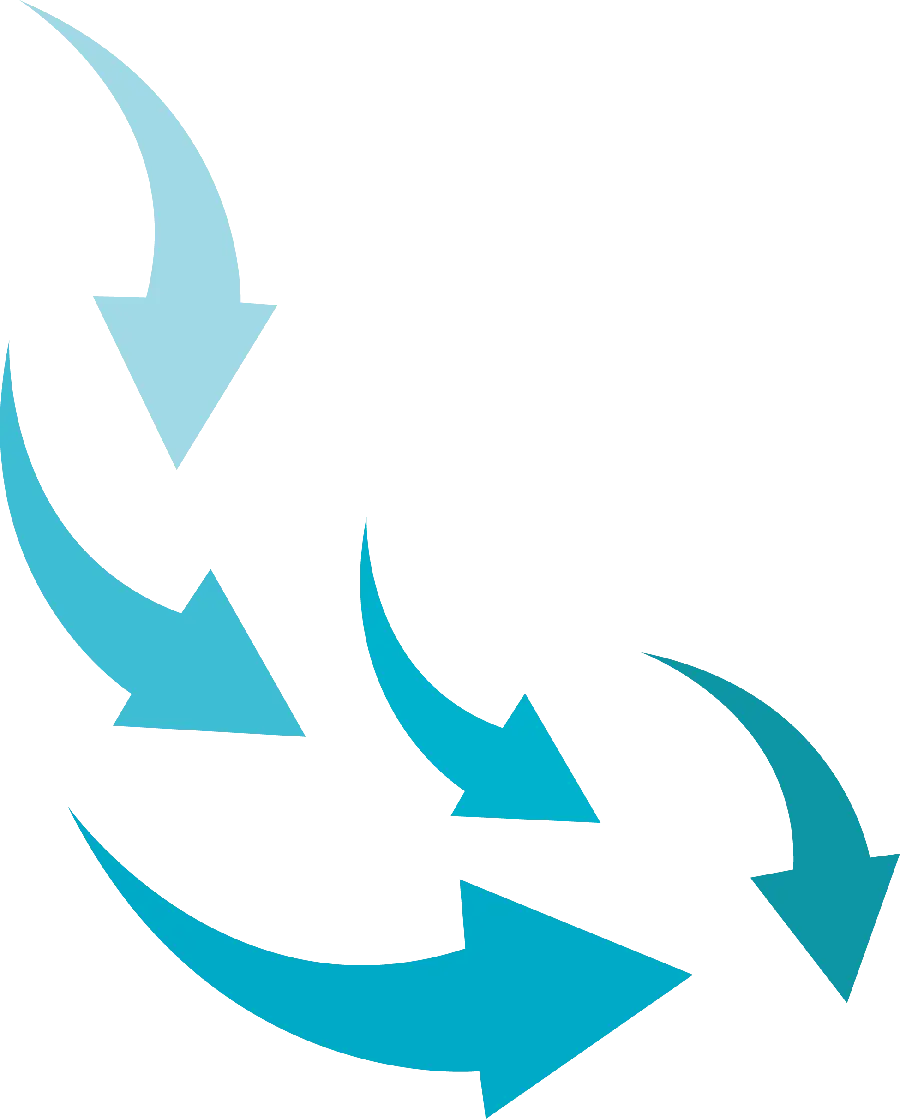 Blue Wavy Arrows and Arrows in PNG format for Photoshop