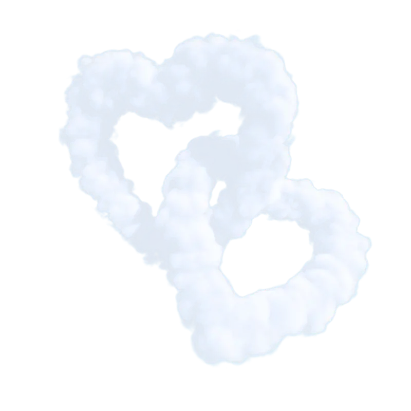 Heart-shaped Clouds Background-Free Image