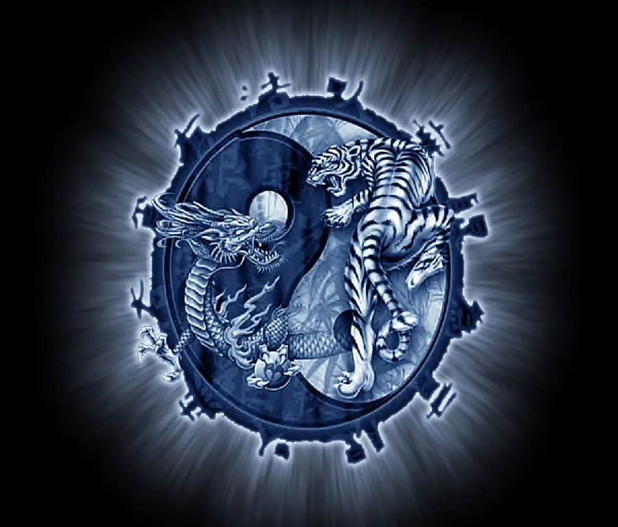 Free download Yin and Yang Profile Picture with Tiger and Dragon Design 1401