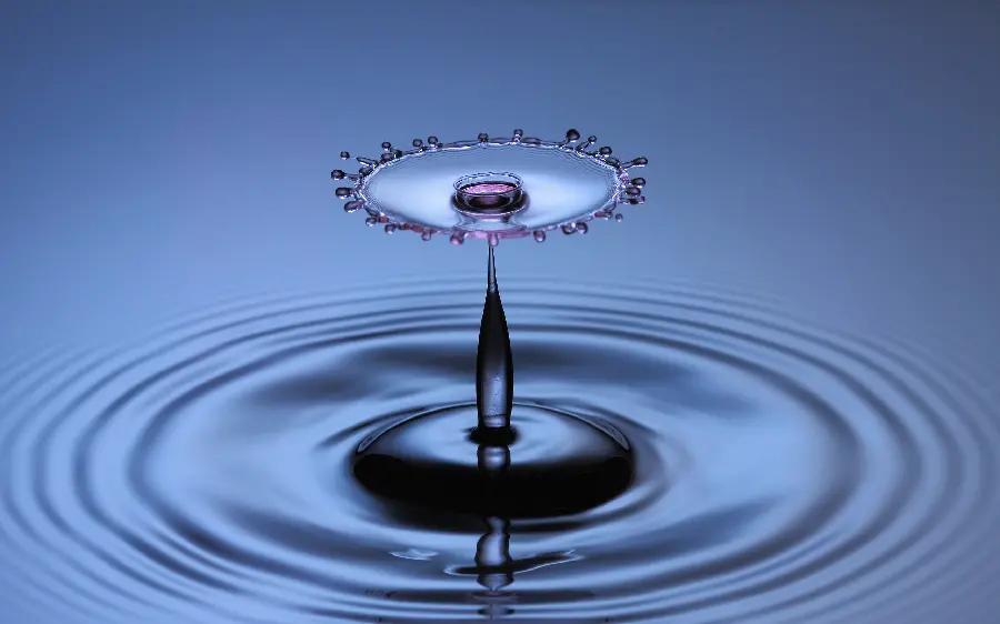 4K random photo of water and drops for background