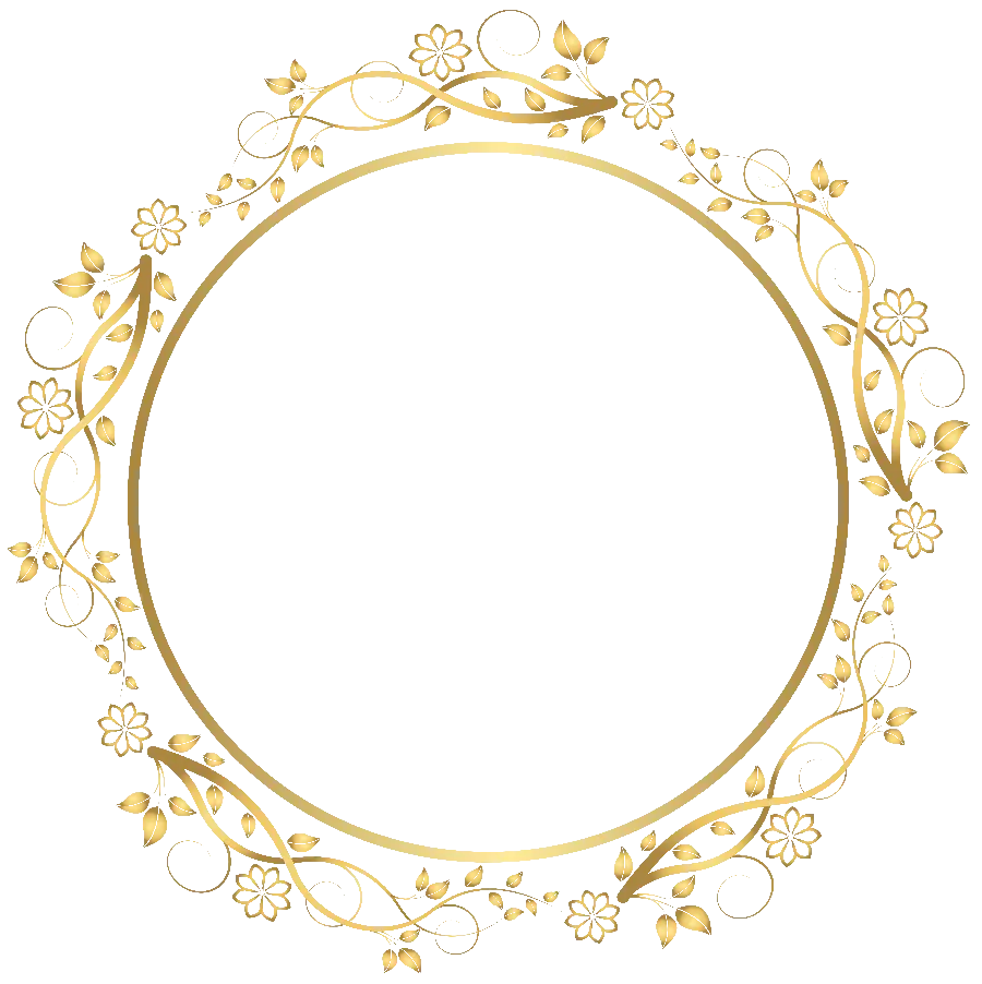 Stylish golden circle for profile