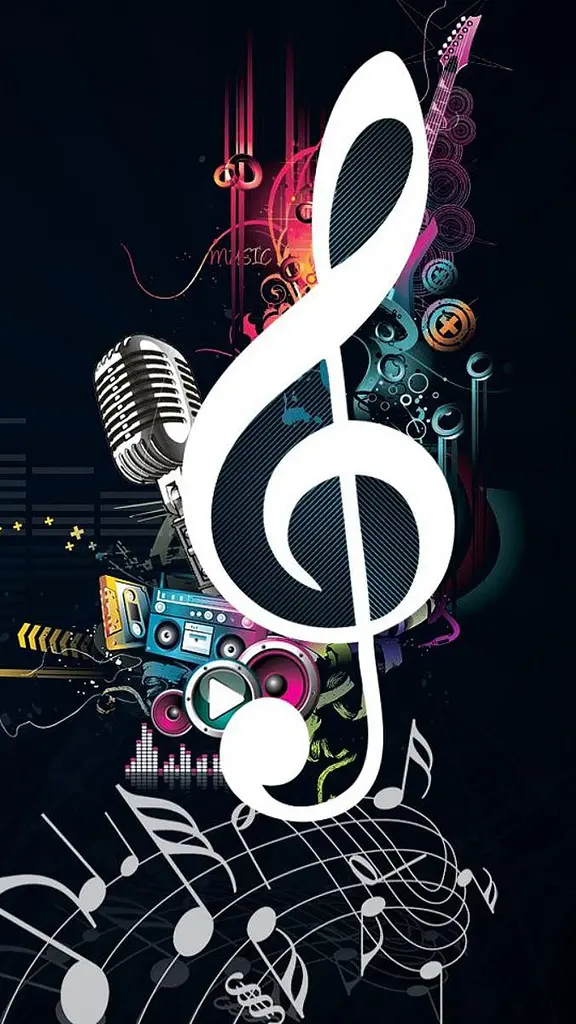 Musical note wallpaper for Samsung A13 owners