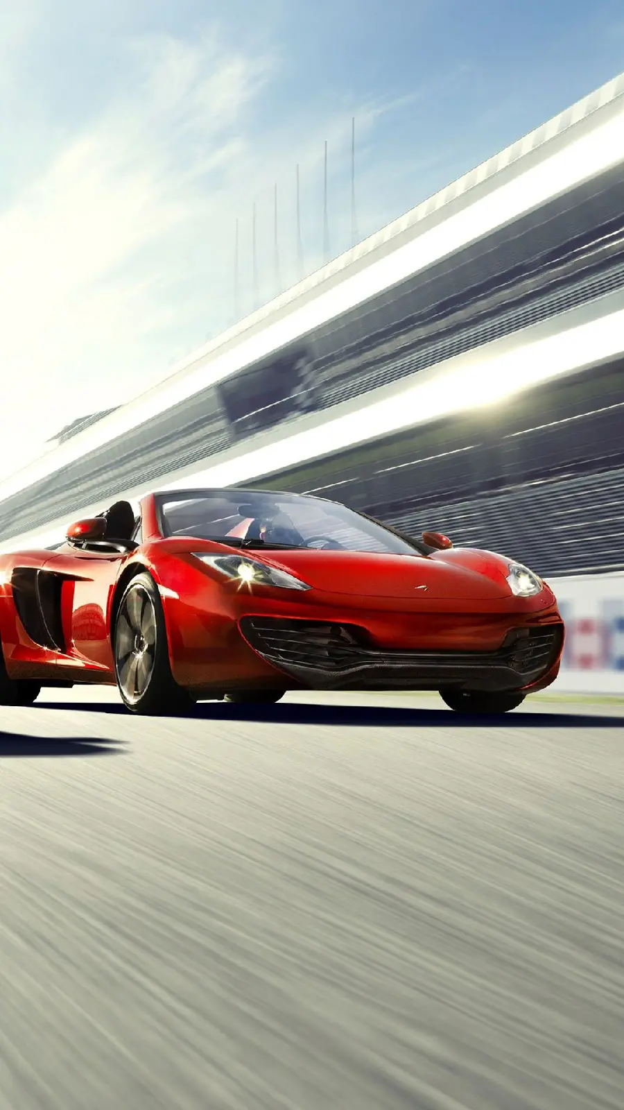 Attractive and beautiful background of a red exotic car