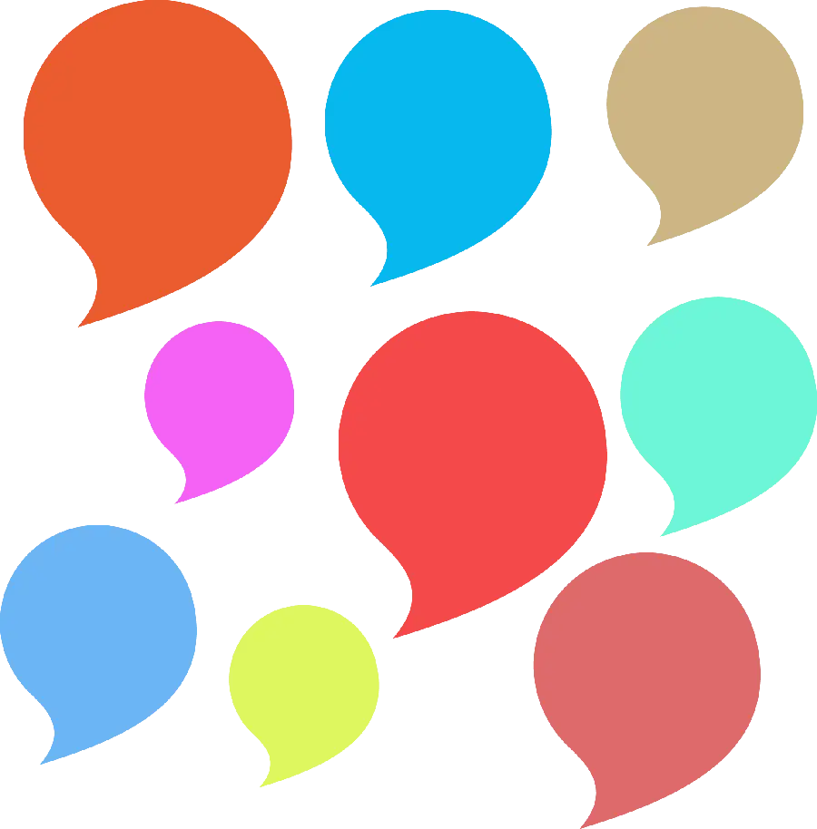 Colorful Quote Bubble Thought Cloud PNG and Free