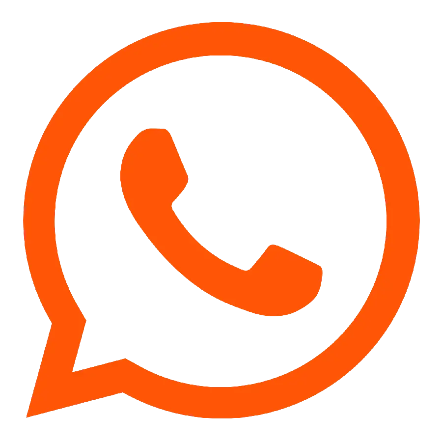 Beautiful and free orange WhatsApp logo PNG