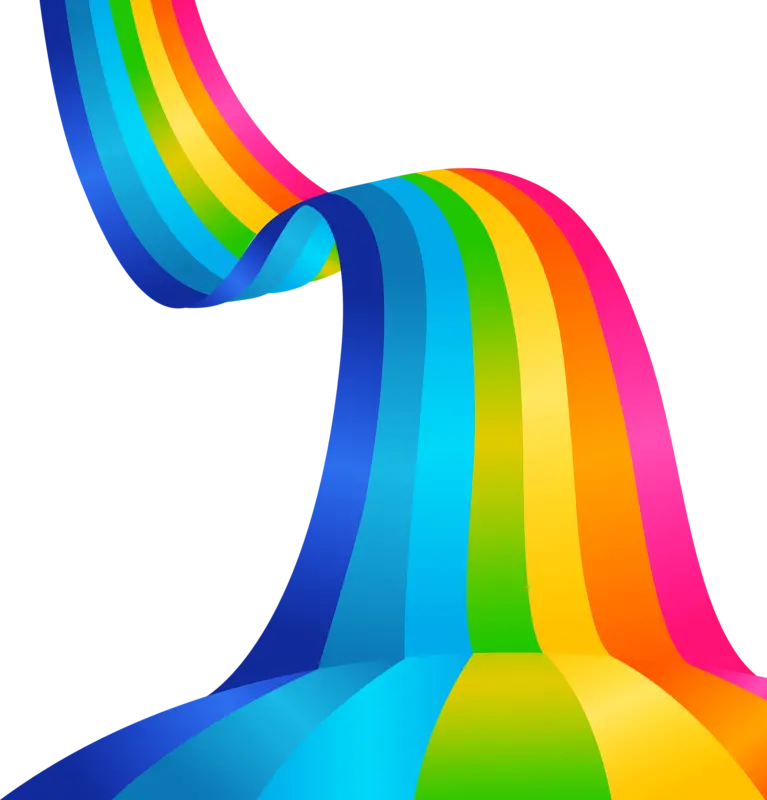 Cool Rainbow Photo Without Background in PNG Format