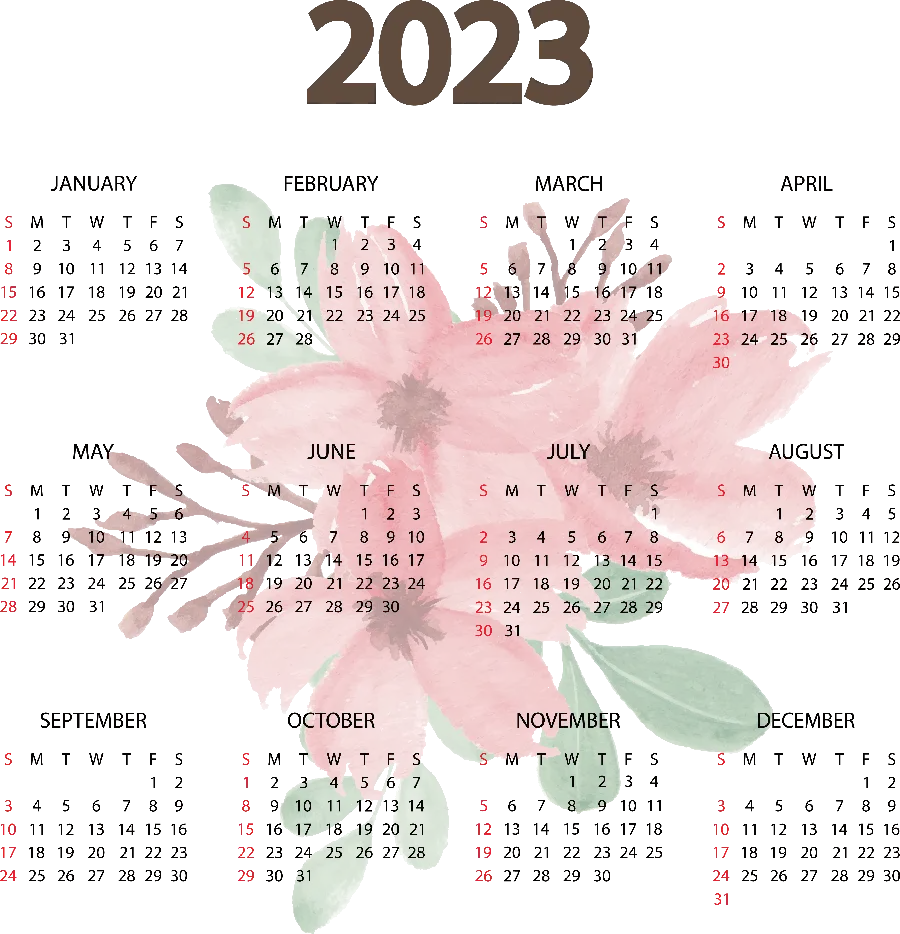 Download 2023 Calendar PNG Photo in 4k Quality