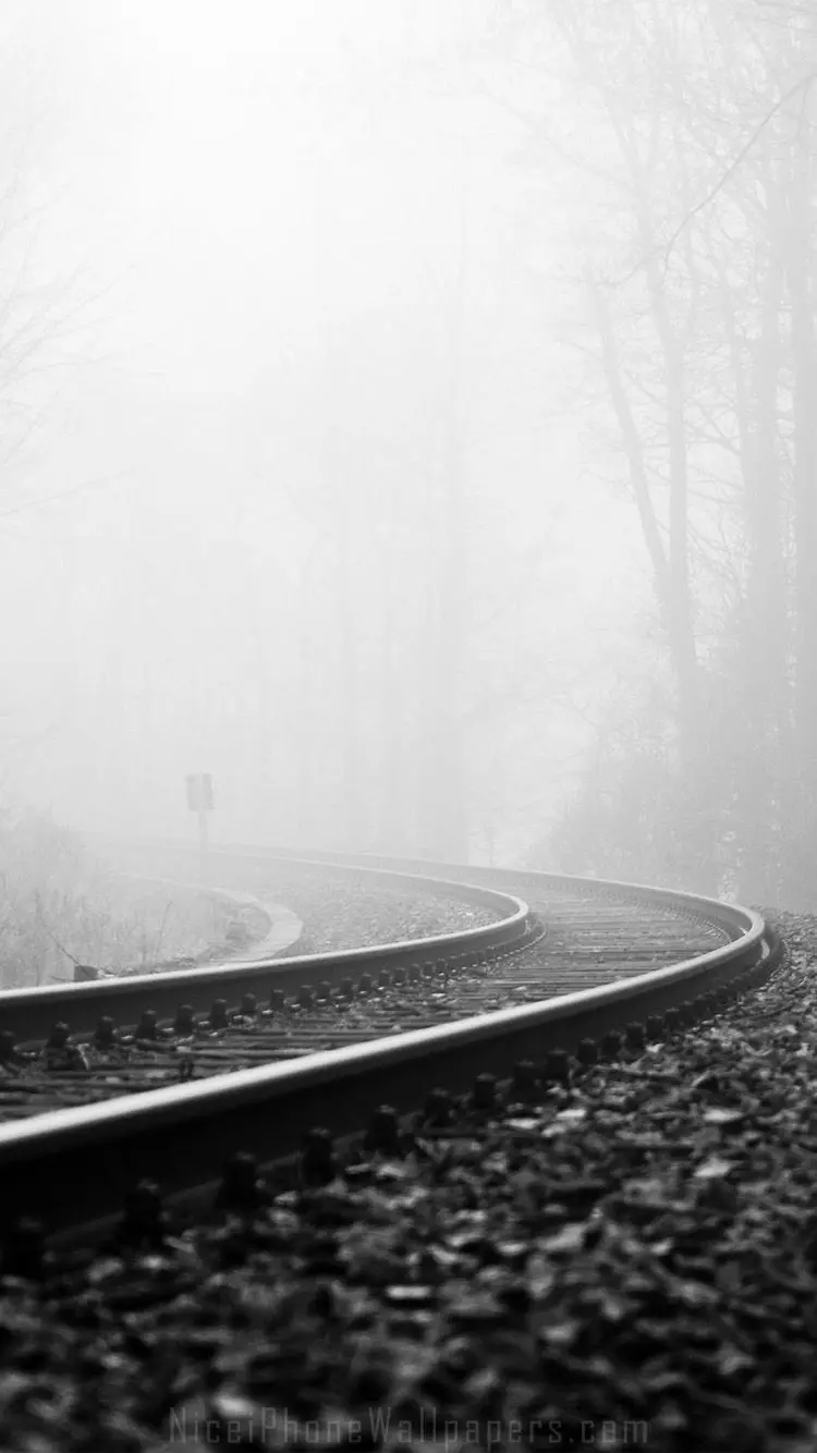 The latest black and White train tracks for phone