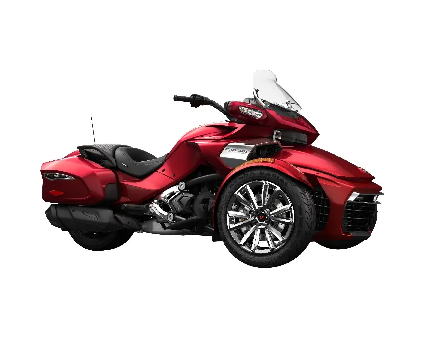Photo of a three-wheeled motorcycle graphic