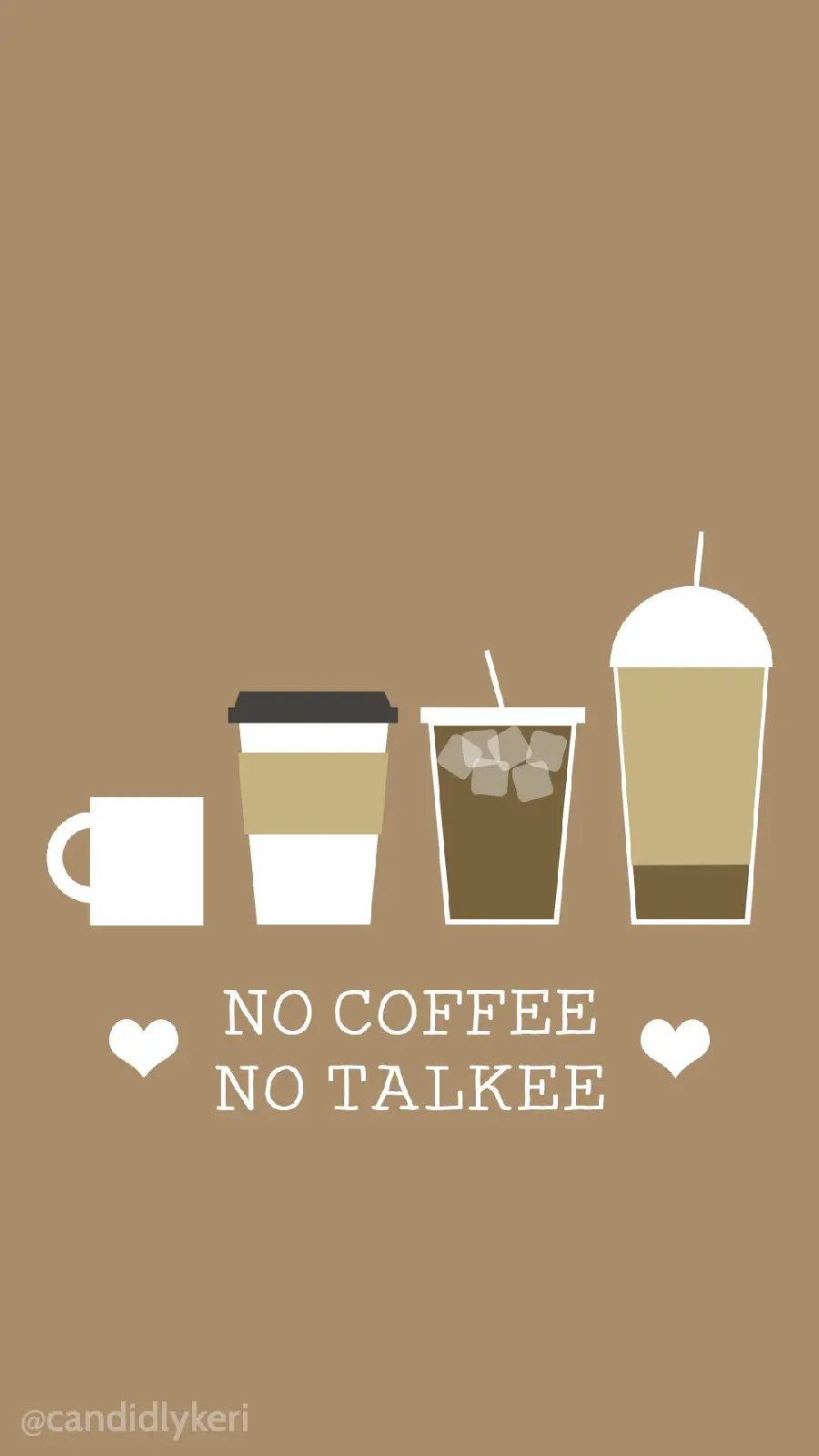 Funny graphic wallpaper for Samsung phone for coffee lovers