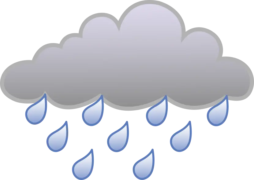 Raining Cloud Drawing Without Background High Quality