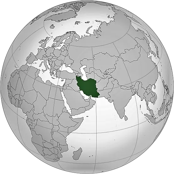 Masterpiece graphic image of Iran's place on the planet