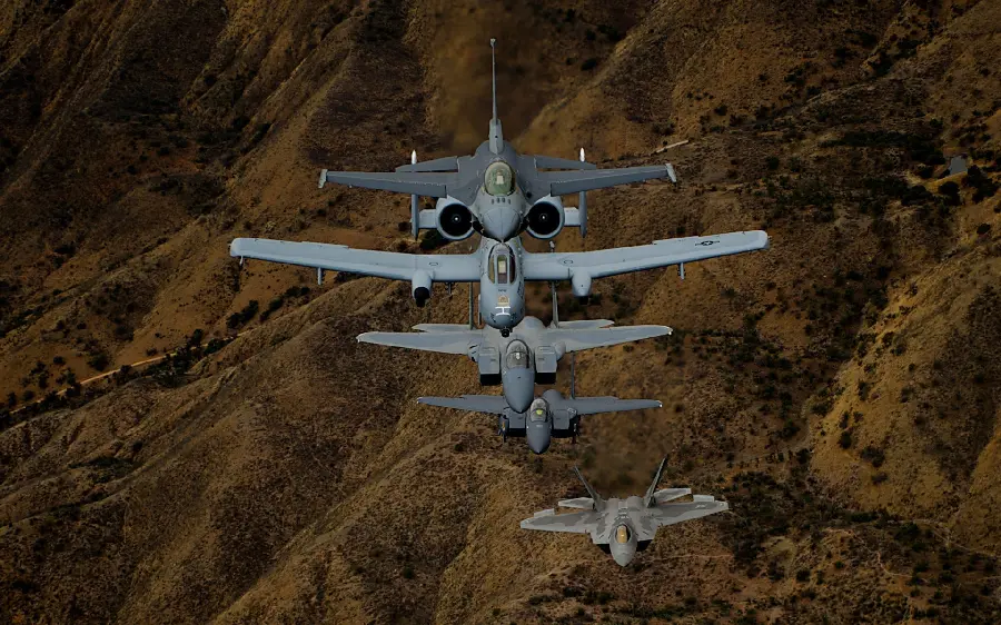 Photo of old US fighter jets