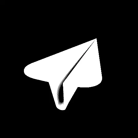3D and embossed Telegram logo PNG cutout for inshot