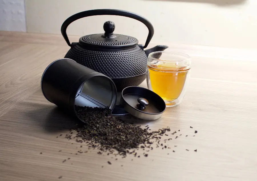 Photo of the world's most famous drink, tea, with a special clay kettle