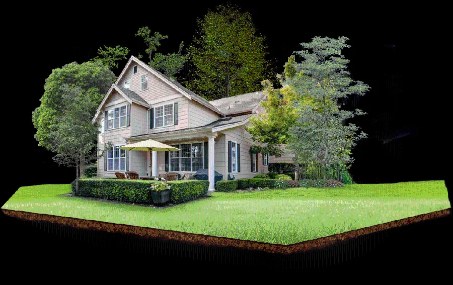 Translated and transparent image of a wooden house in png format