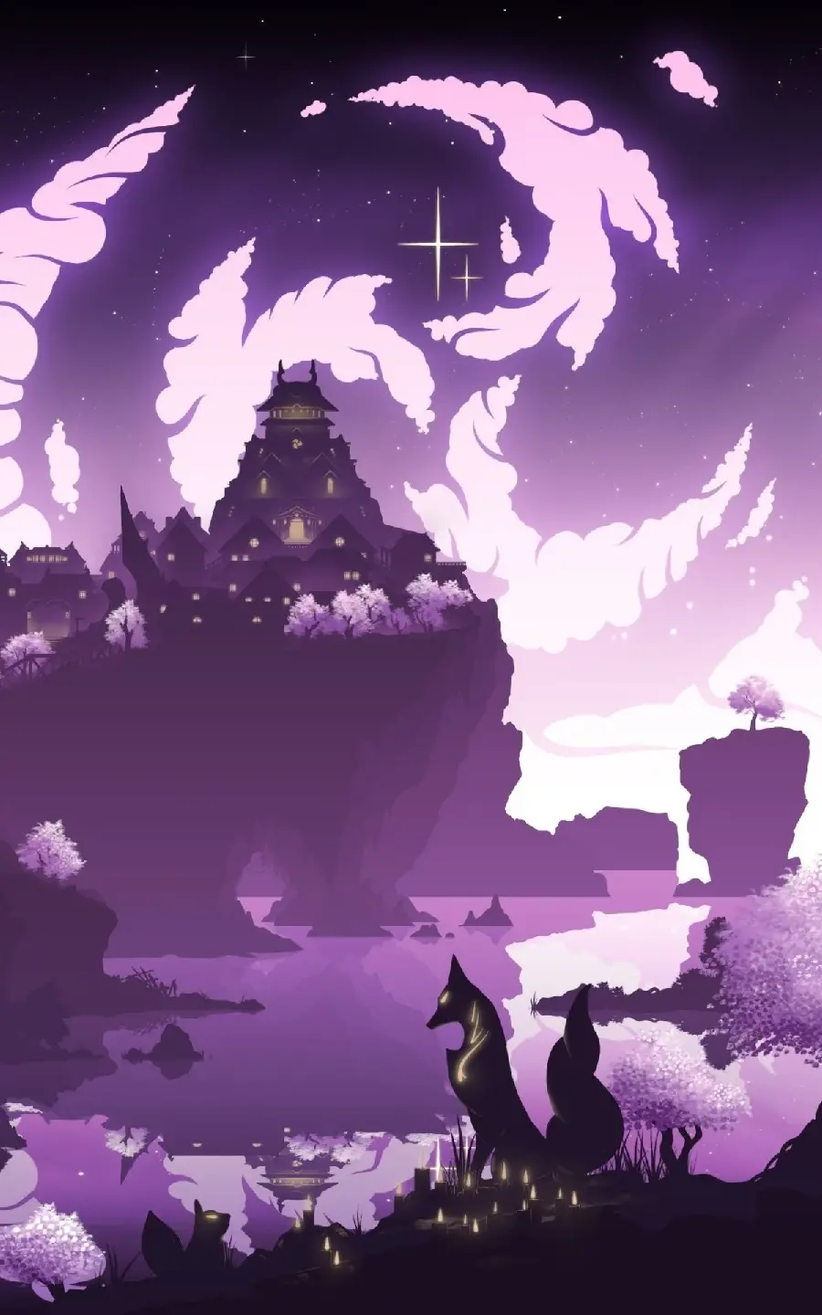 Magical Purple Background for New iPhone 15