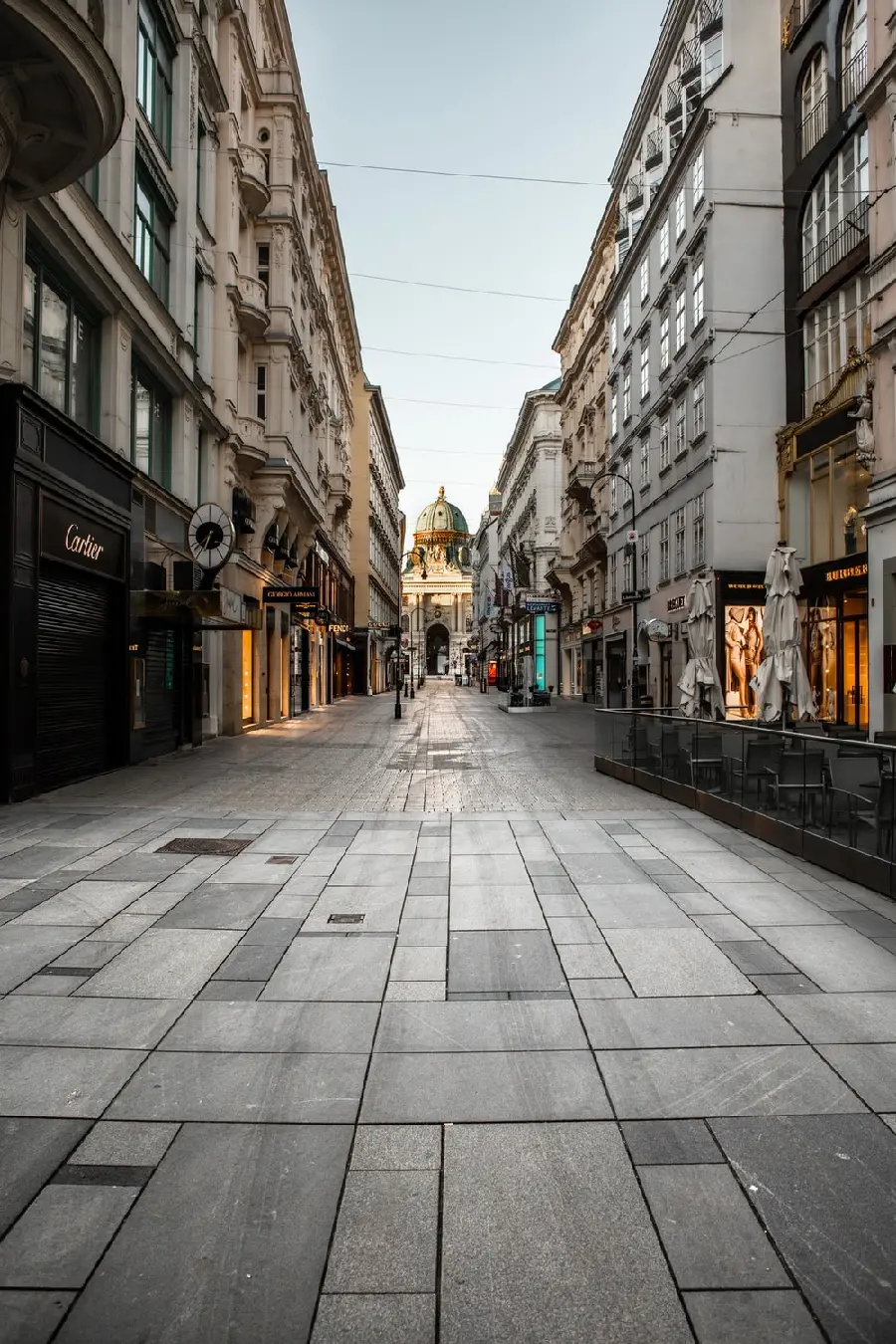 Deserted Street Background in the City for Android Phones