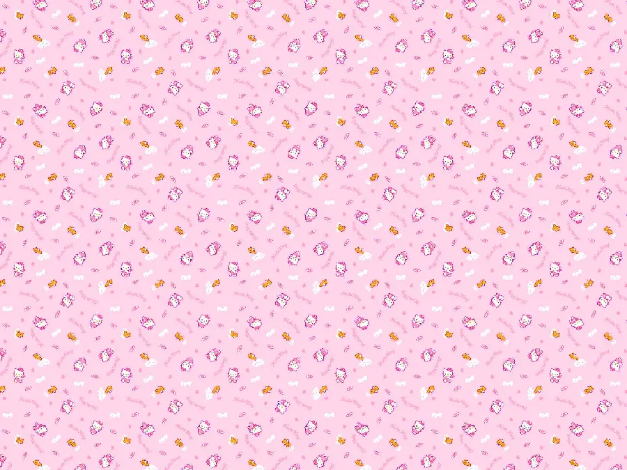 Pink Texture Hello Kitty Wallpaper
