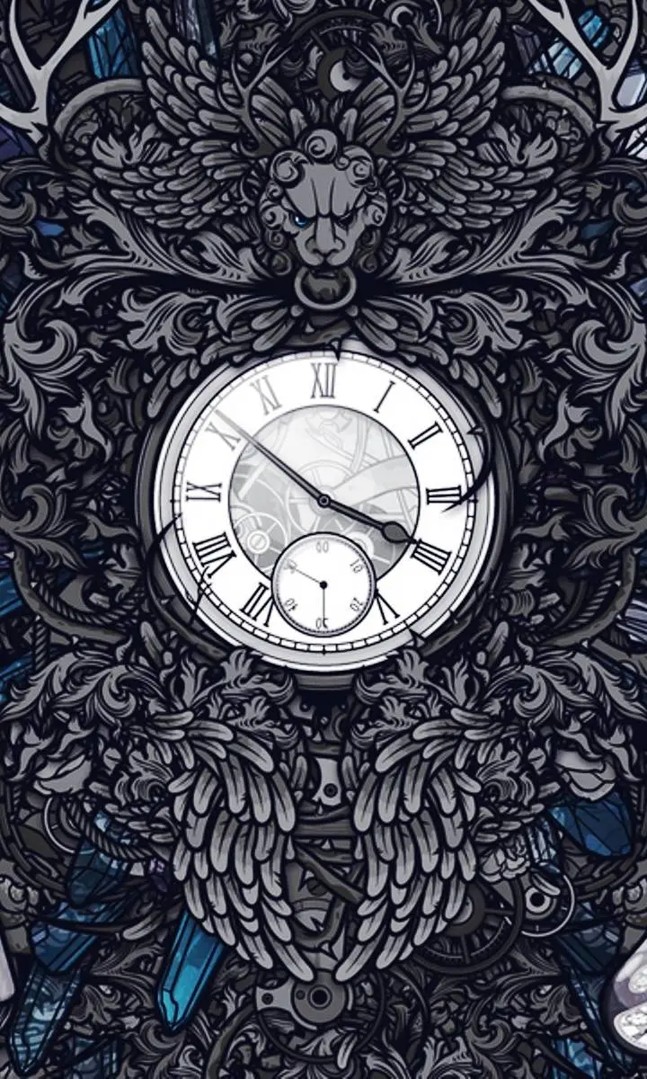 The most brilliant concept phone wallpaper with a special clock graphic design
