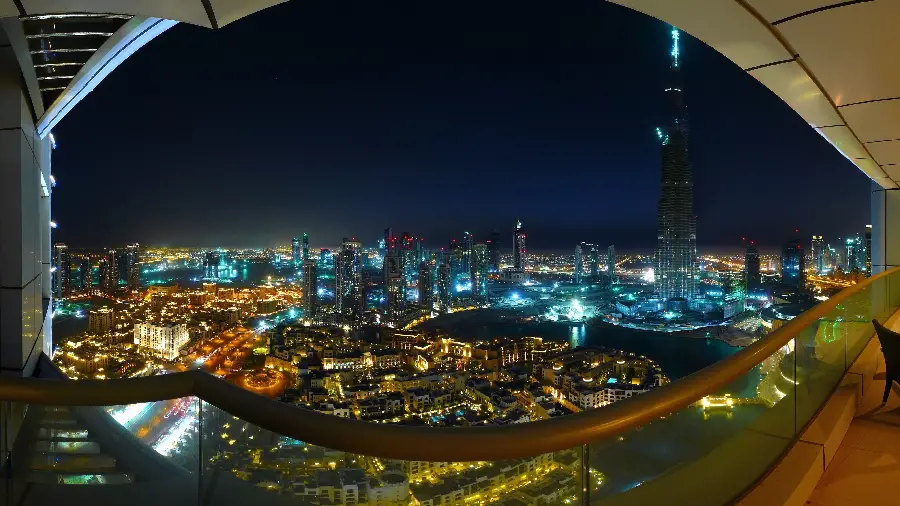 Amazing view of beautiful Dubai nights from Hotel 2023