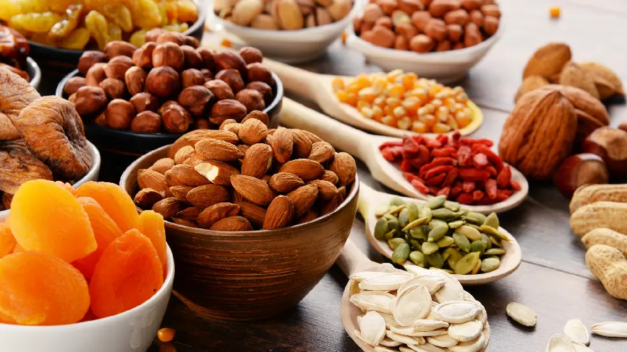Image of various healthy seeds with a beautiful and colorful appearance