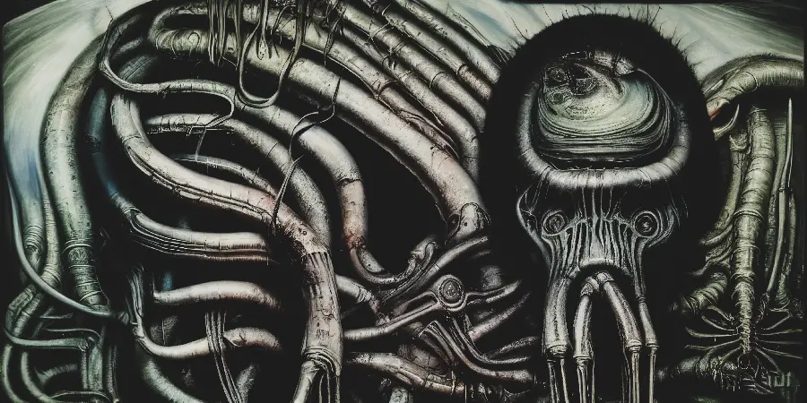 The strangest AI photo with a skeleton designGiant waterfall in Full HD quality 