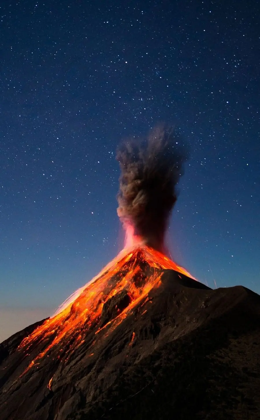 Magical Frame of the World's Largest Active Volcano Mountains for Background