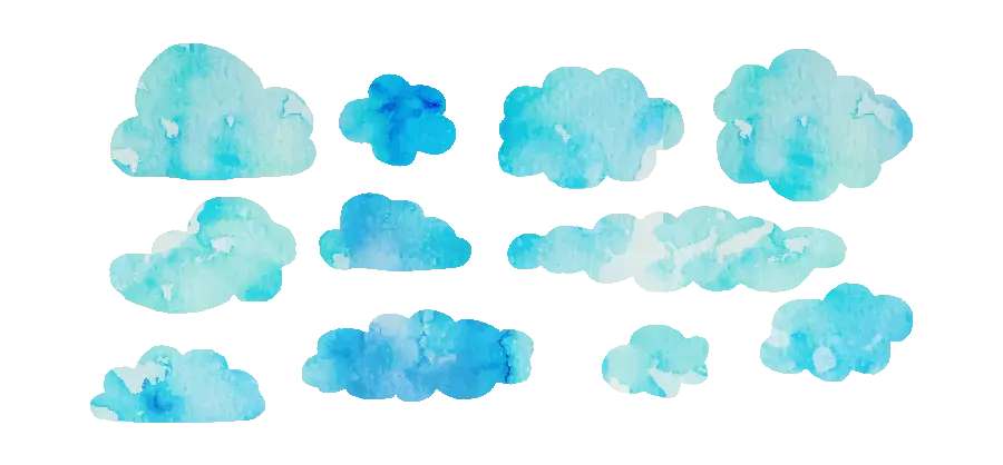 Blue Painting Clouds Photo for Editing