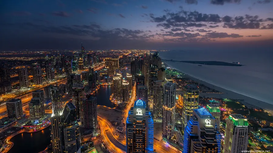 Dubai city stock photo with attractive and diverse tourist attractions